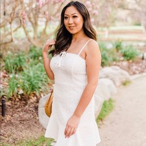 White Crochet Mini Dress
